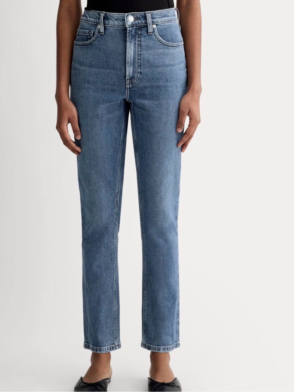 Everlane The Original Cheeky Jean Straight Leg Organic Cotton Jeans Capsule - Picture 2 of 12